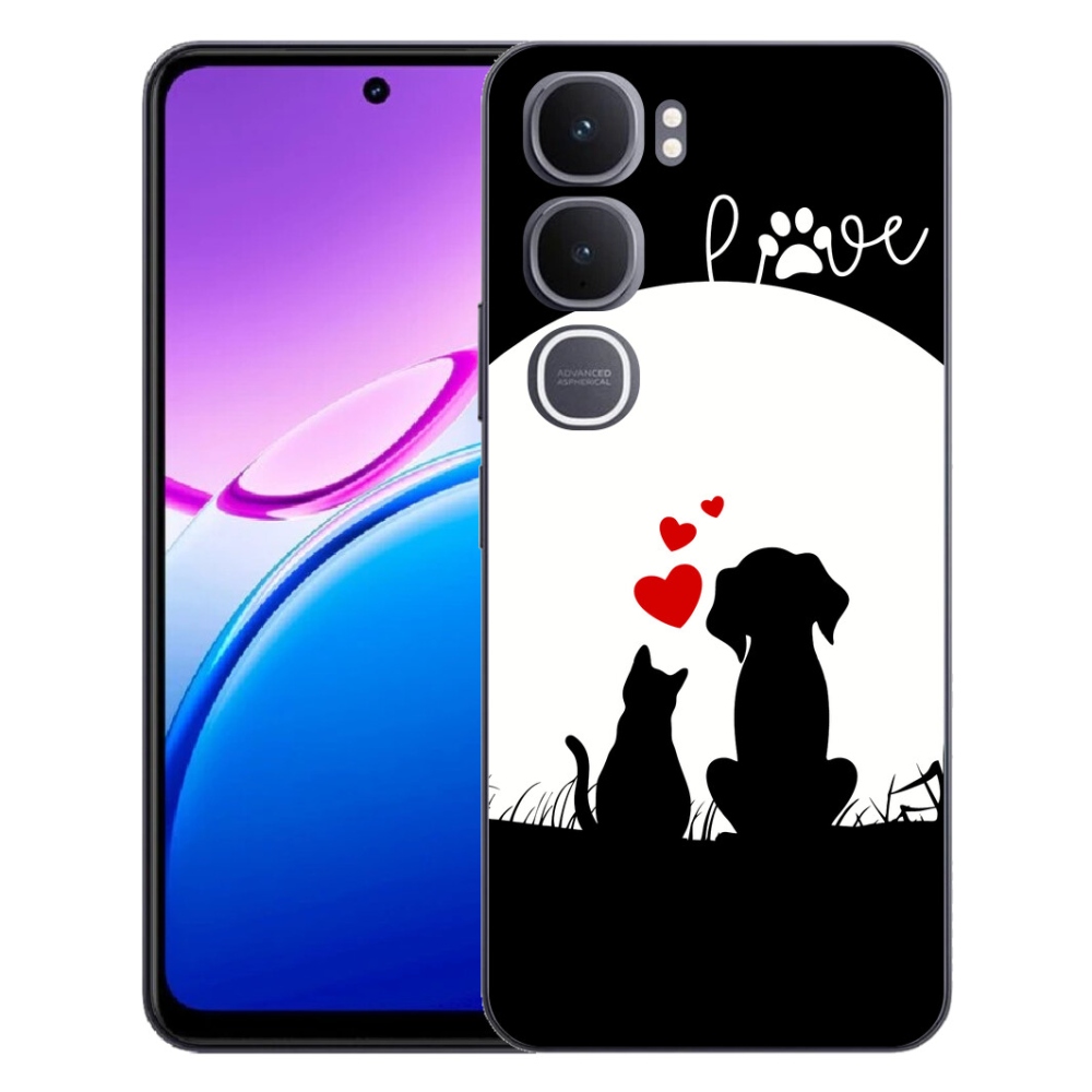 Gelový kryt mmCase na Vivo Y31 5G - zvířecí láska