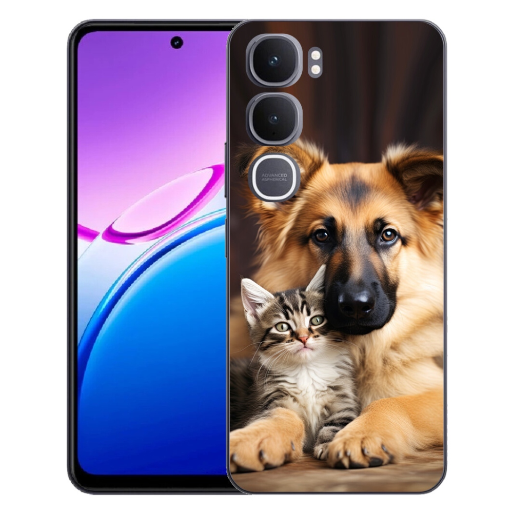 Gelový kryt mmCase na Vivo Y31 5G - zvířecí přátelství