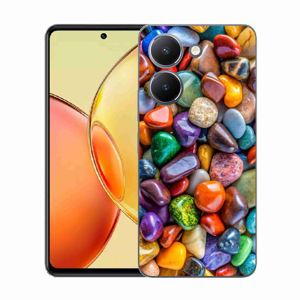Gelový kryt mmCase na Vivo Y36 - barevné kamínky