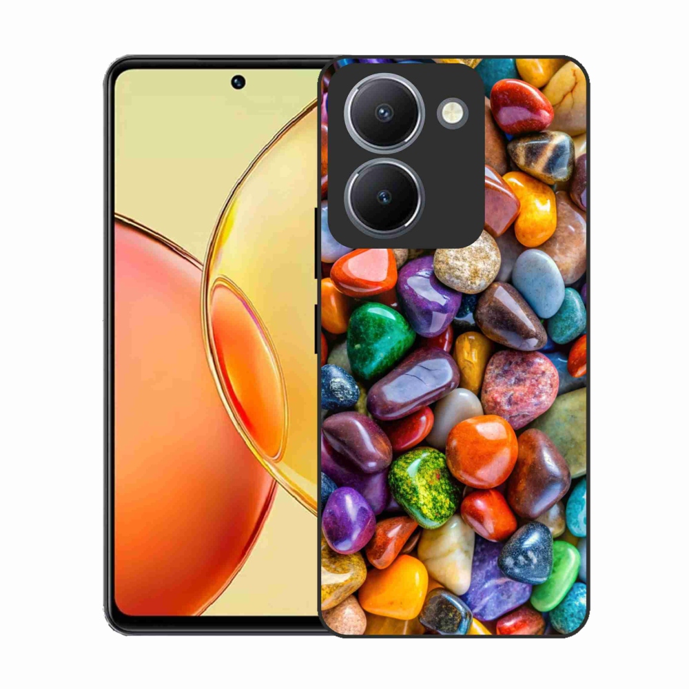 Gelový kryt mmCase na Vivo Y36 - barevné kamínky