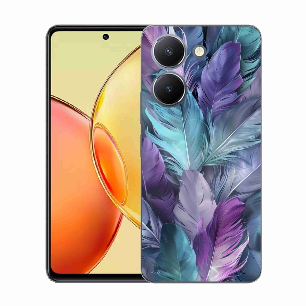 Gelový kryt mmCase na Vivo Y36 - barevné peří 2