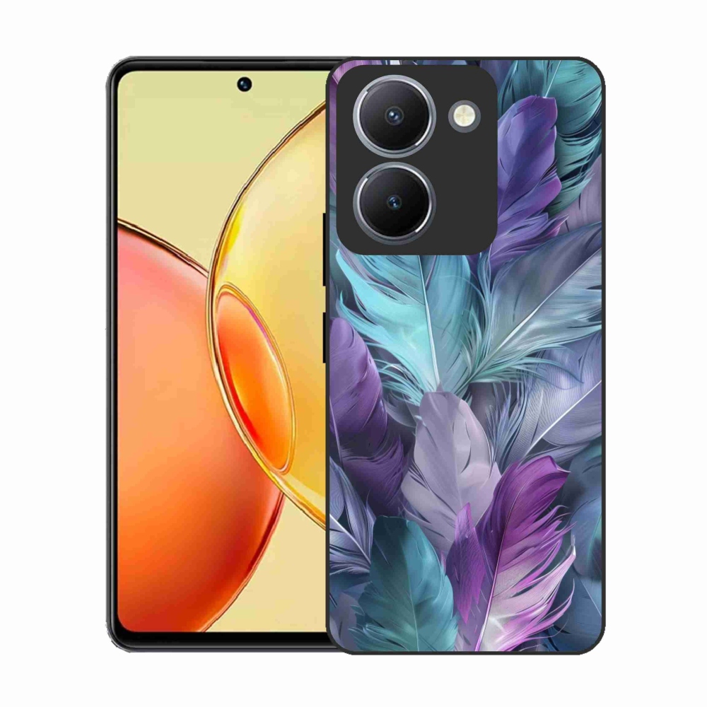 Gelový kryt mmCase na Vivo Y36 - barevné peří 2