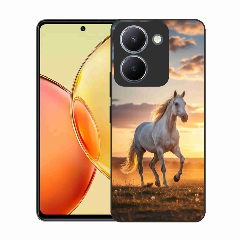 Gelový kryt mmCase na Vivo Y36 - běžící bílý kůň 2