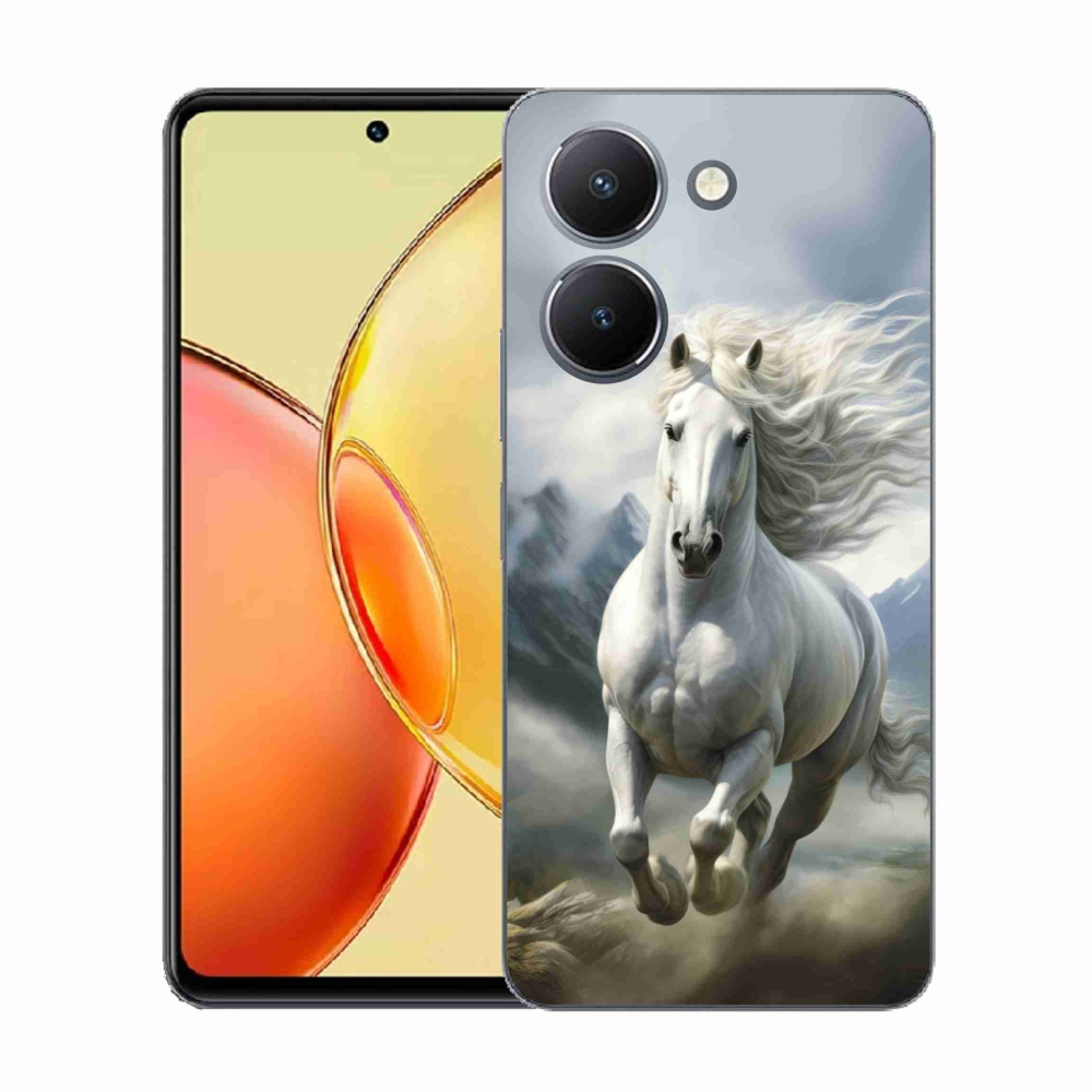 Gelový kryt mmCase na Vivo Y36 - běžící bílý kůň 3