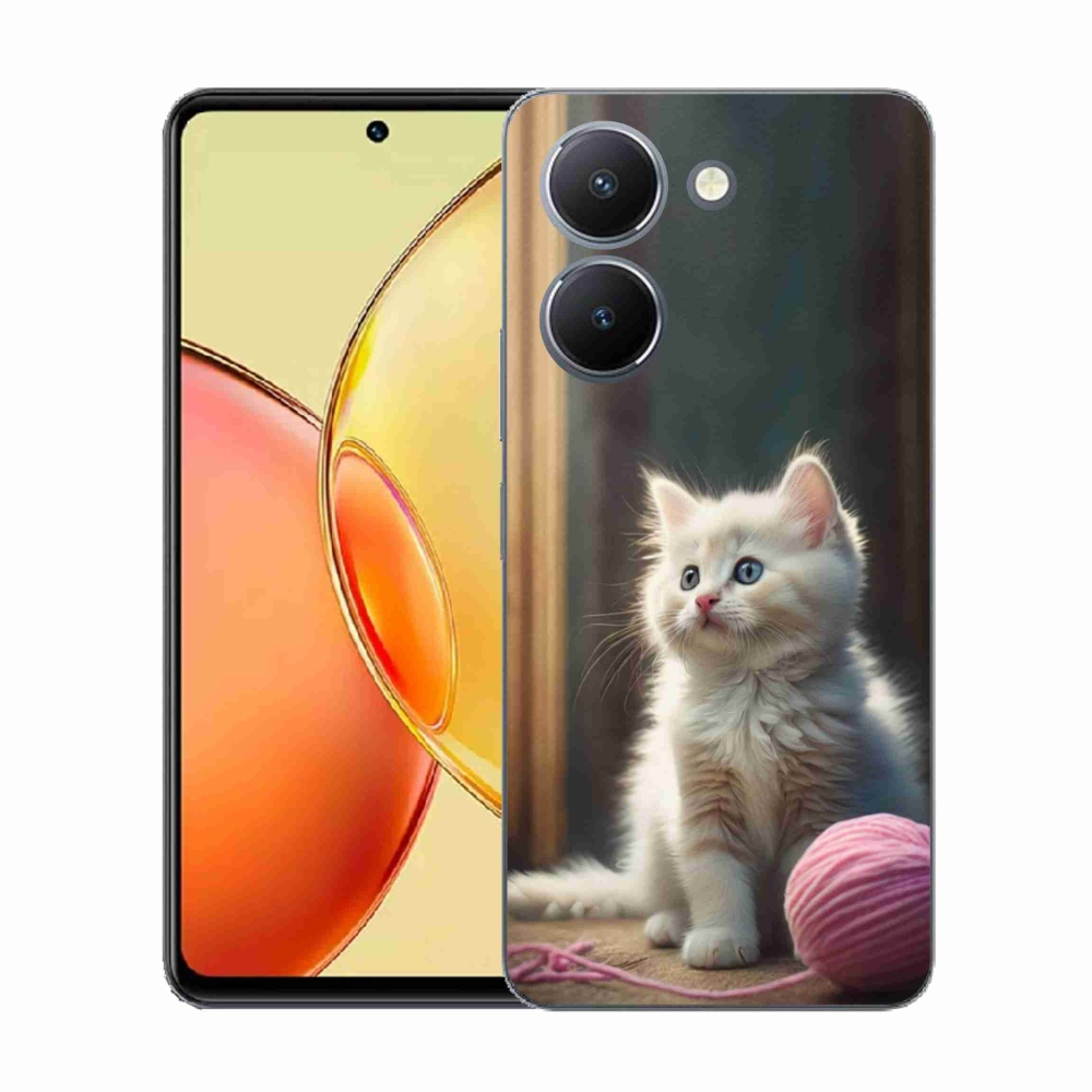 Gelový kryt mmCase na Vivo Y36 - bílé kotě 2