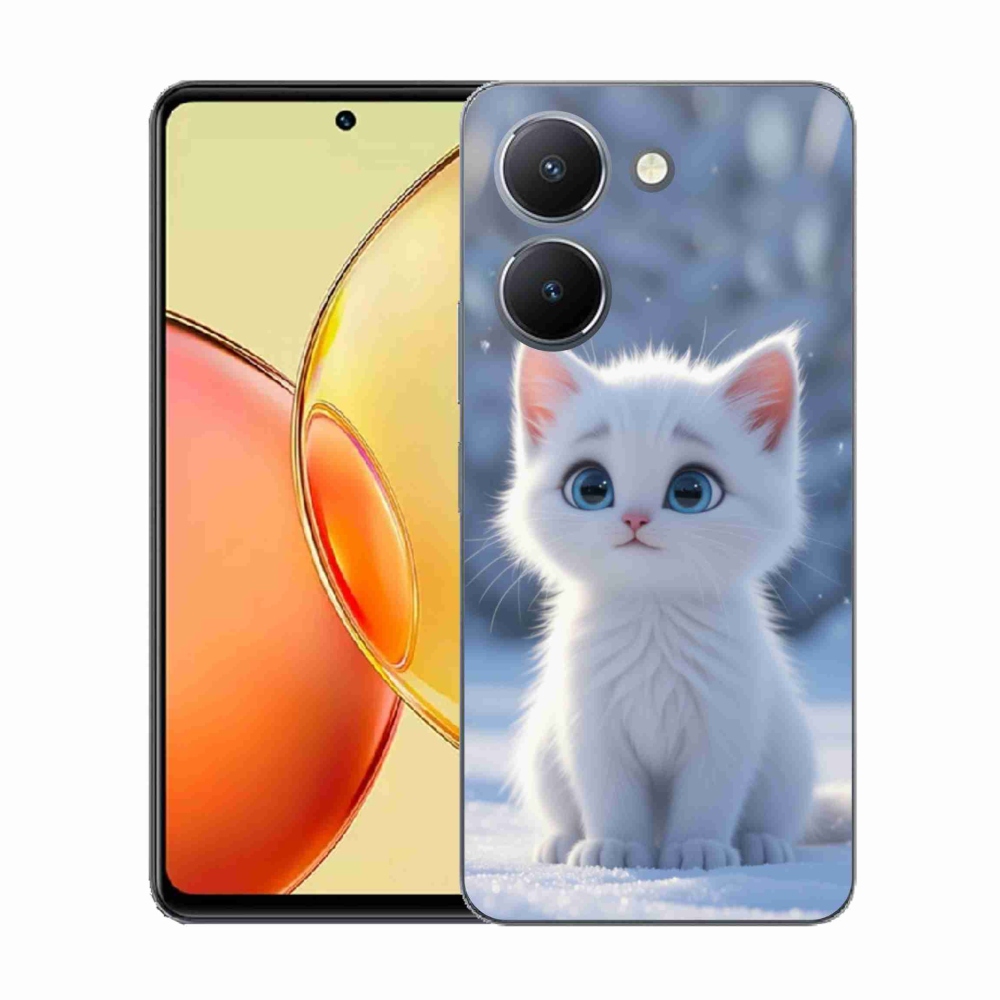 Gelový kryt mmCase na Vivo Y36 - bílé kotě 3