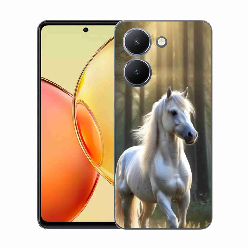 Gelový kryt mmCase na Vivo Y36 - bílý kůň 3