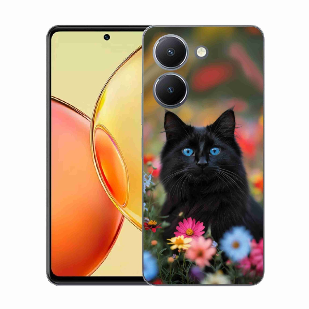 Gelový kryt mmCase na Vivo Y36 - černé kotě 4