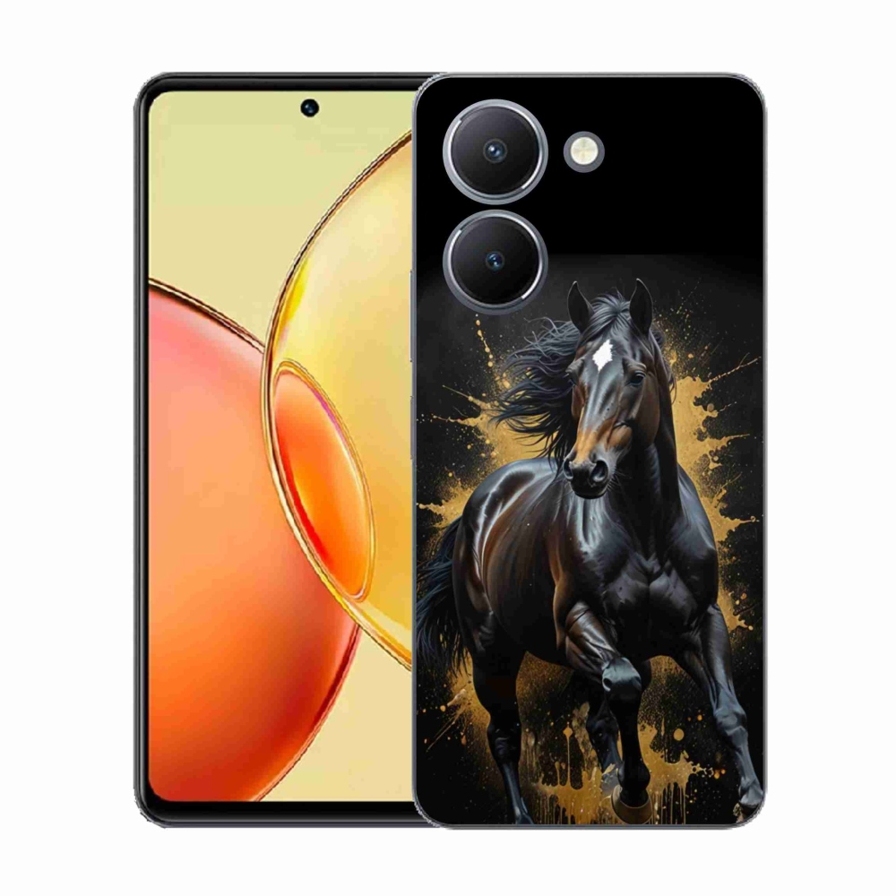 Gelový kryt mmCase na Vivo Y36 - elegantní černý hřebec