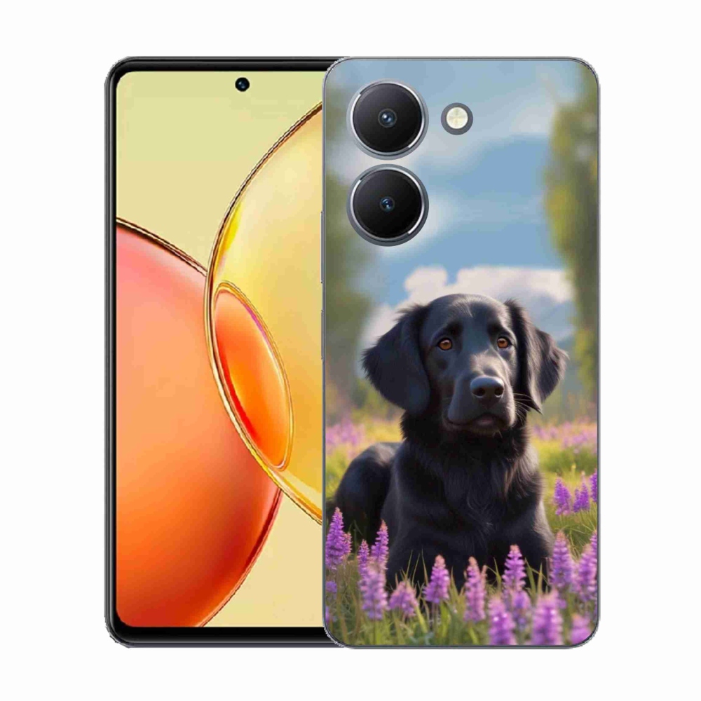 Gelový kryt mmCase na Vivo Y36 - elegantní černý retrívr