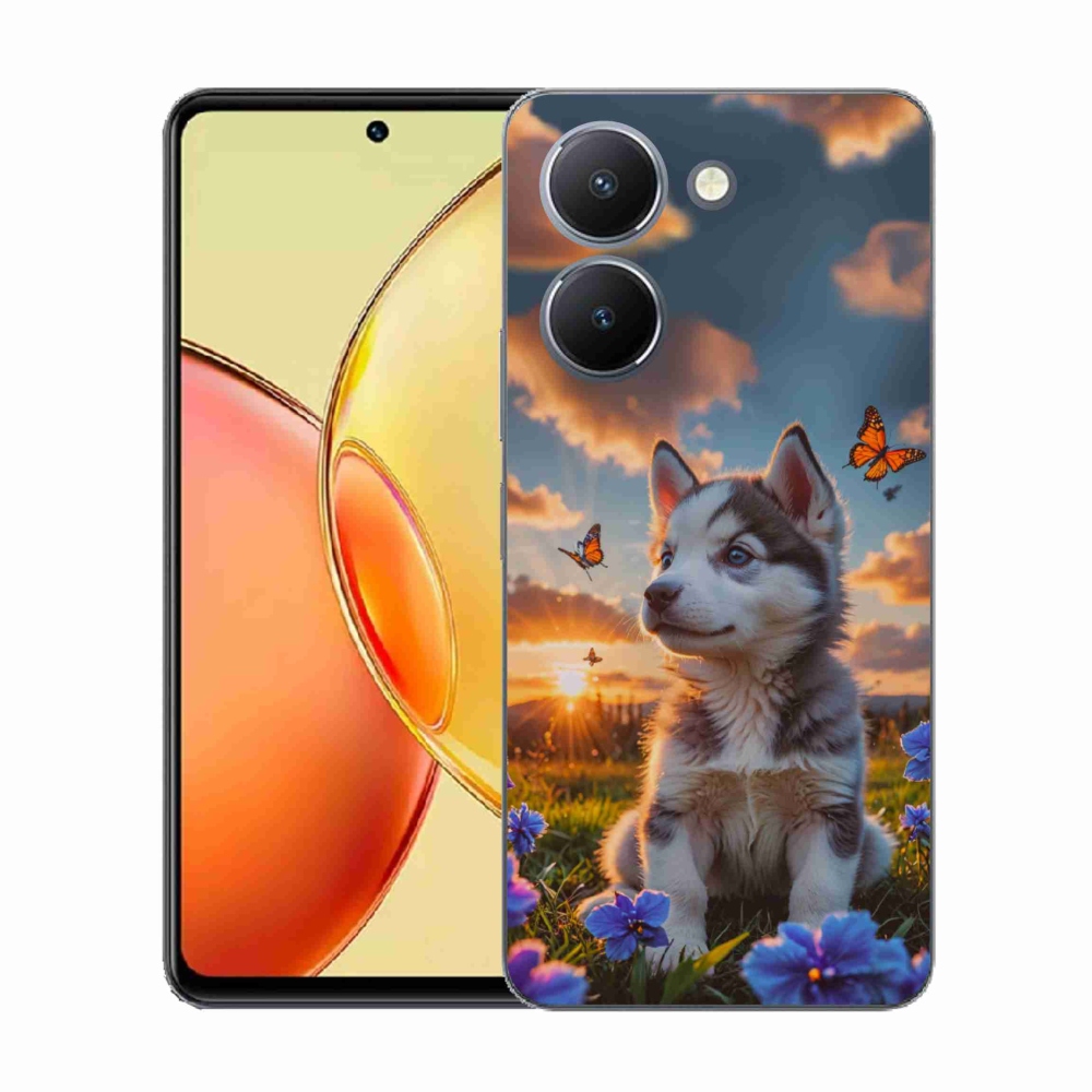 Gelový kryt mmCase na Vivo Y36 - husky při západu slunce