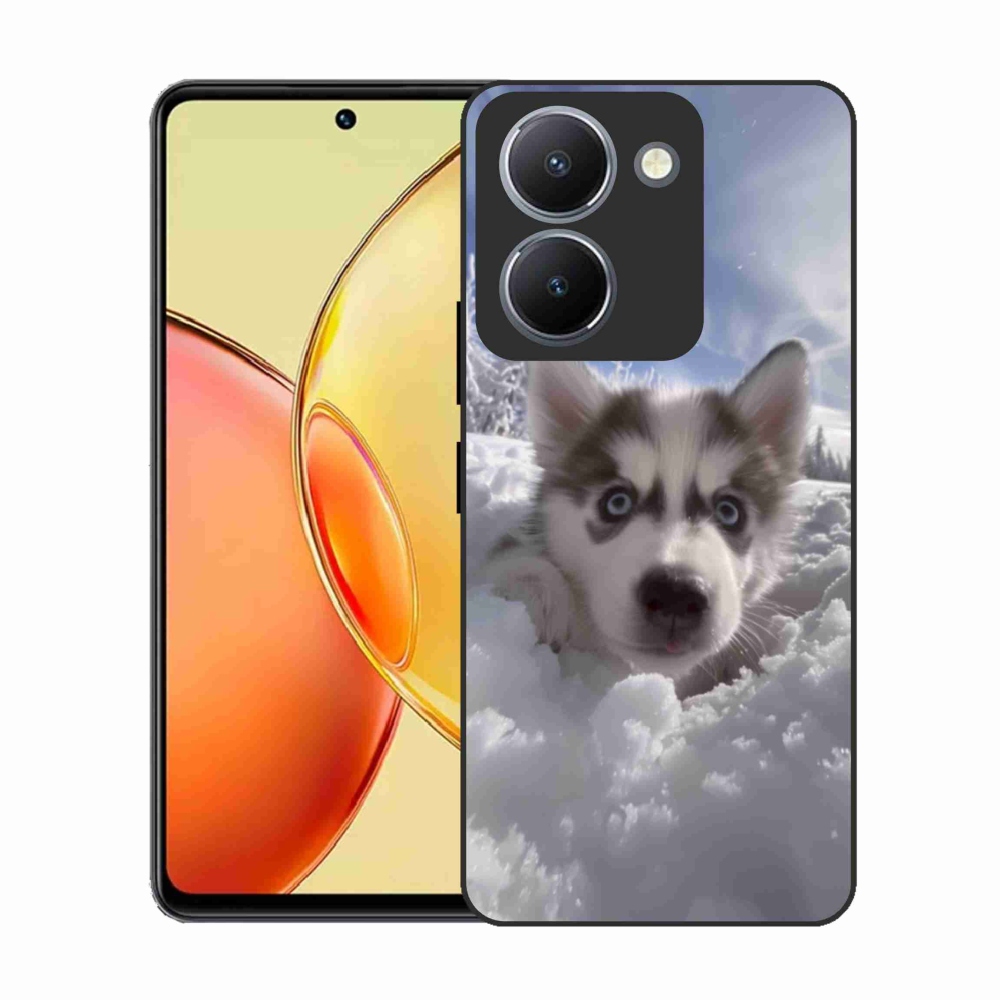 Gelový kryt mmCase na Vivo Y36 - husky ve sněhu