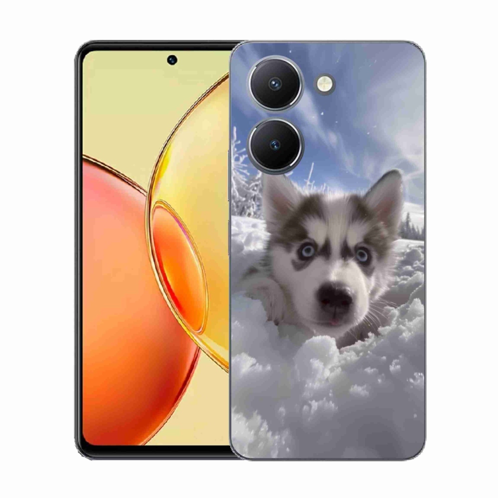 Gelový kryt mmCase na Vivo Y36 - husky ve sněhu