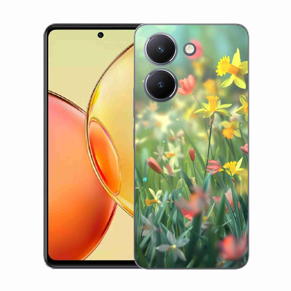 Gelový kryt mmCase na Vivo Y36 - jarní květy