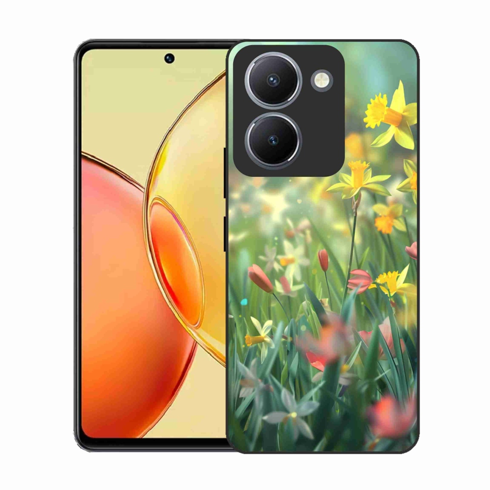 Gelový kryt mmCase na Vivo Y36 - jarní květy