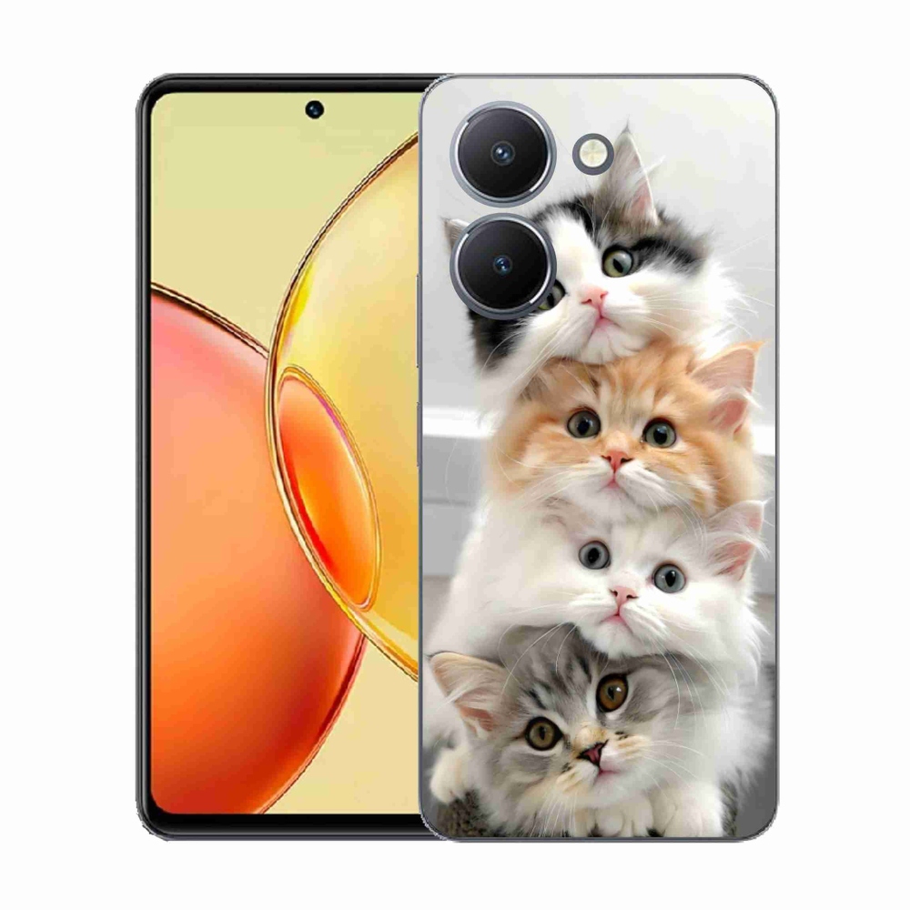 Gelový kryt mmCase na Vivo Y36 - kočičí parta