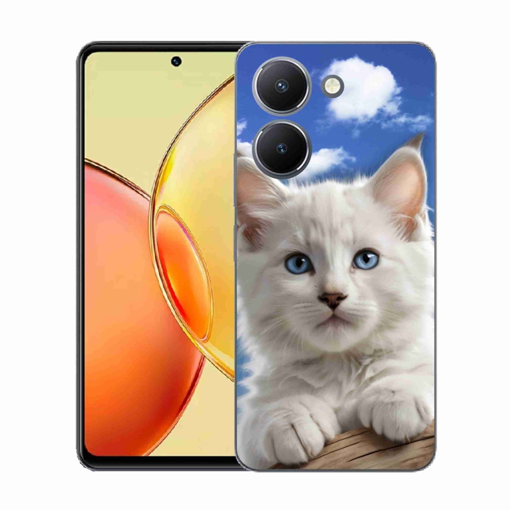 Gelový kryt mmCase na Vivo Y36 - kotě a oblaka