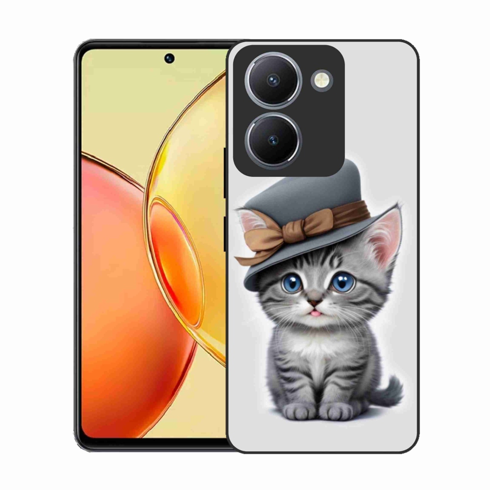 Gelový kryt mmCase na Vivo Y36 - kotě s kloboukem