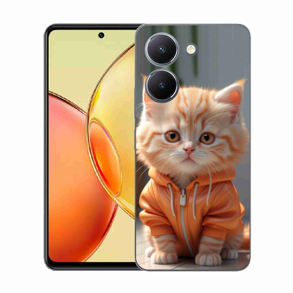 Gelový kryt mmCase na Vivo Y36 - kotě v mikině