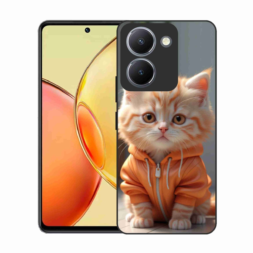 Gelový kryt mmCase na Vivo Y36 - kotě v mikině