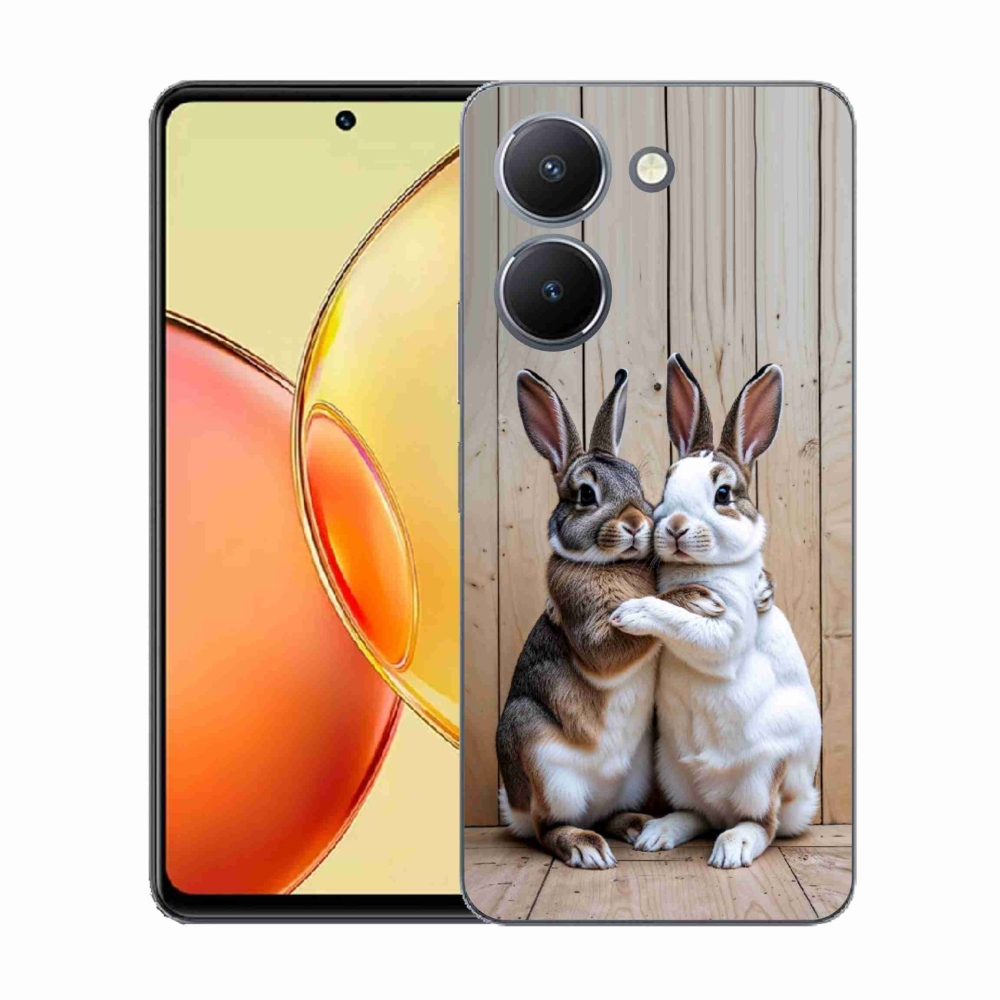 Gelový kryt mmCase na Vivo Y36 - králičí pár