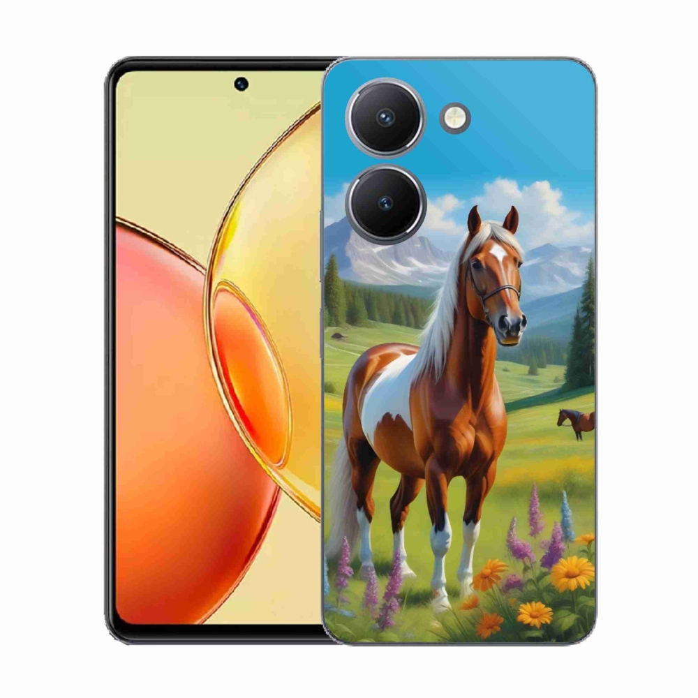 Gelový kryt mmCase na Vivo Y36 - kůň na louce