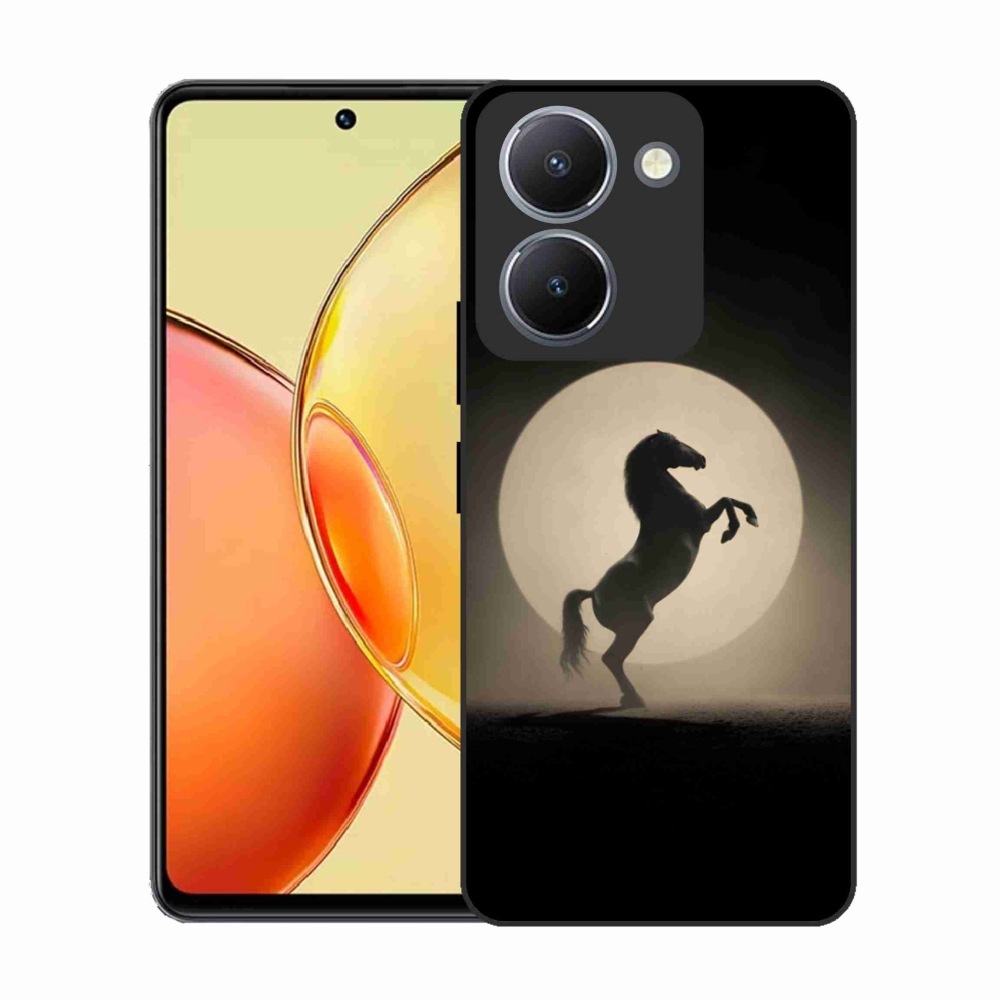 Gelový kryt mmCase na Vivo Y36 - kůň v siluetě