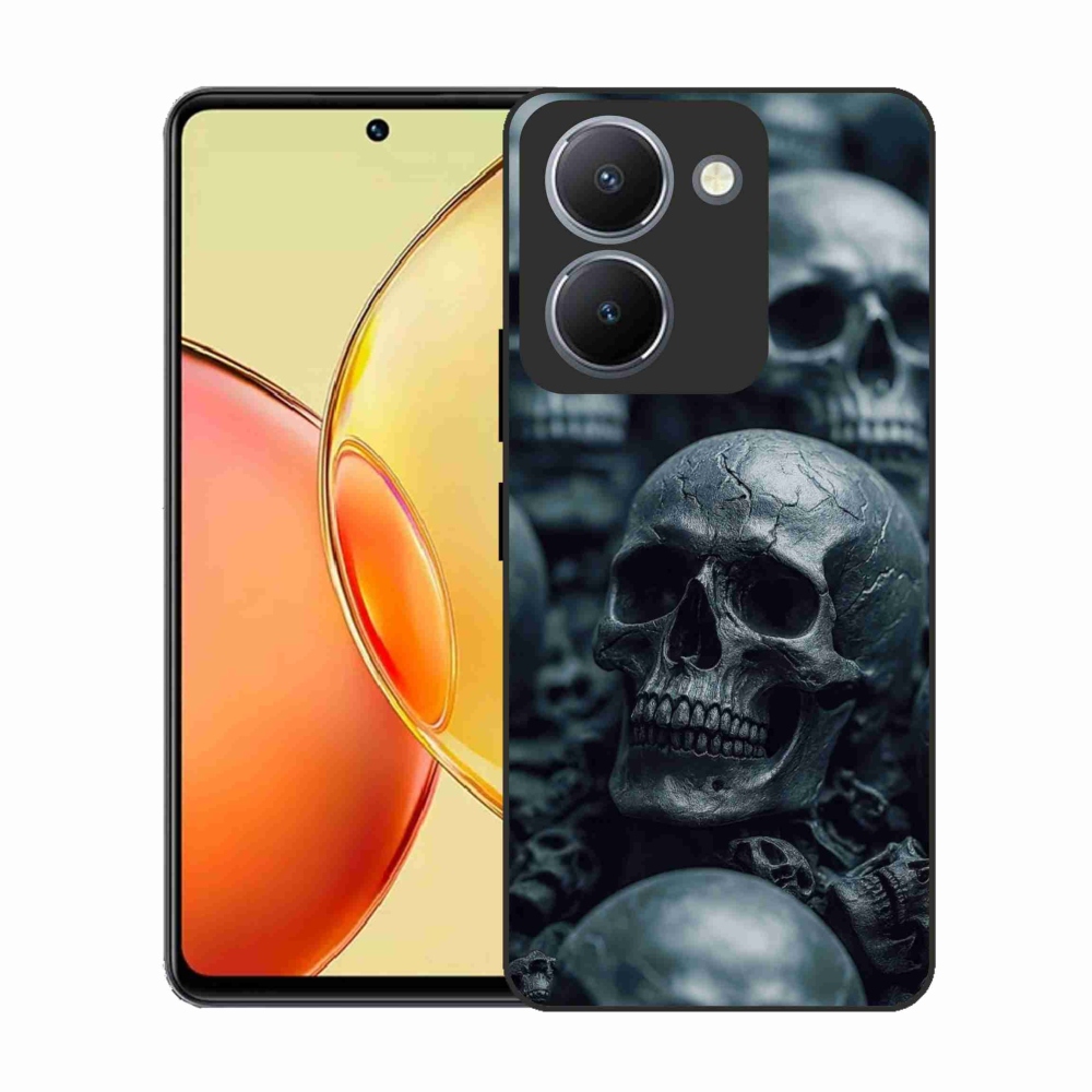 Gelový kryt mmCase na Vivo Y36 - lebka 2
