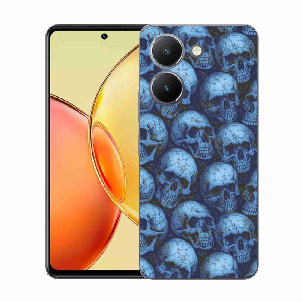 Gelový kryt mmCase na Vivo Y36 - lebky