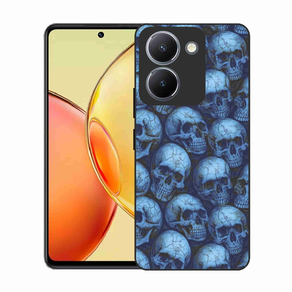 Gelový kryt mmCase na Vivo Y36 - lebky