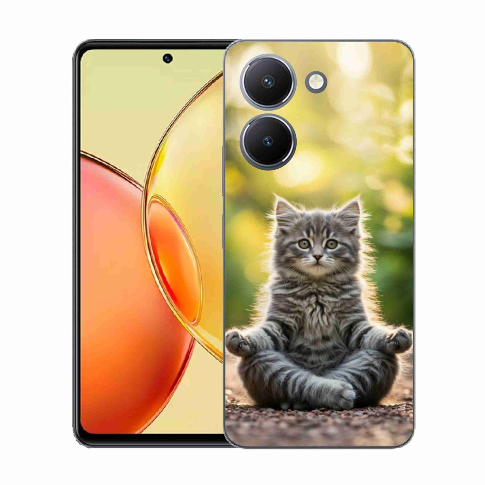Gelový kryt mmCase na Vivo Y36 - meditující kotě