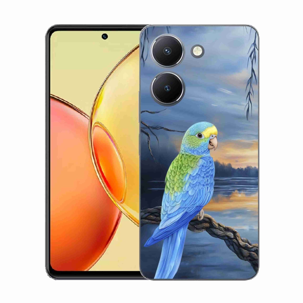 Gelový kryt mmCase na Vivo Y36 - modrý papoušek
