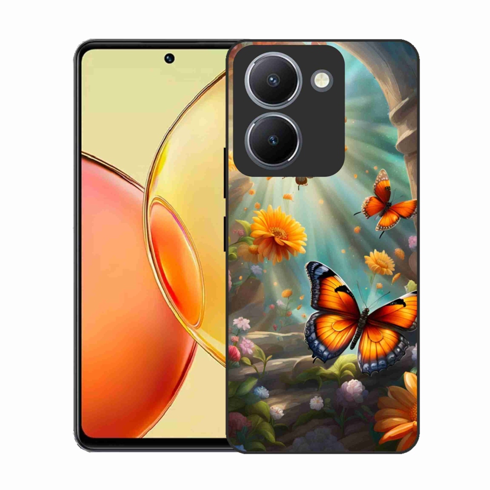 Gelový kryt mmCase na Vivo Y36 - motýlí zahrada 2