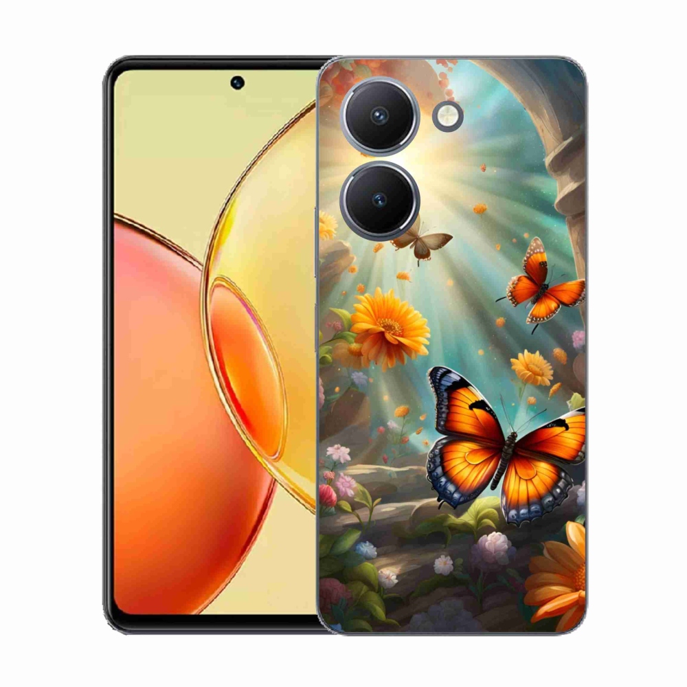 Gelový kryt mmCase na Vivo Y36 - motýlí zahrada 2