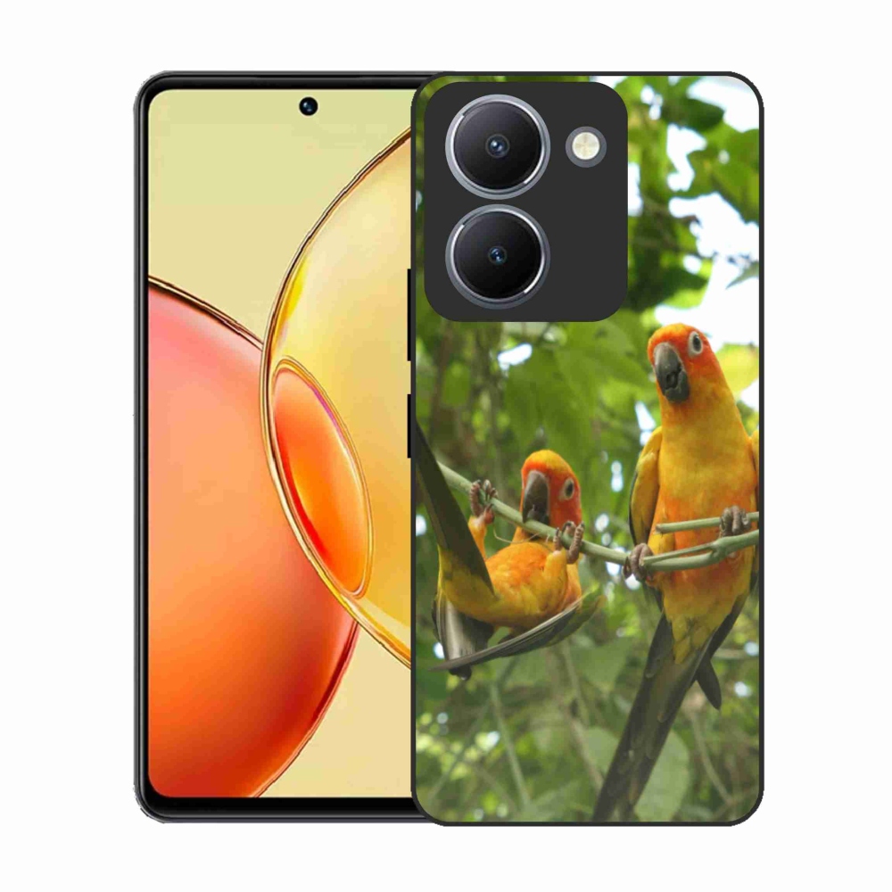Gelový kryt mmCase na Vivo Y36 - papoušci aratingy