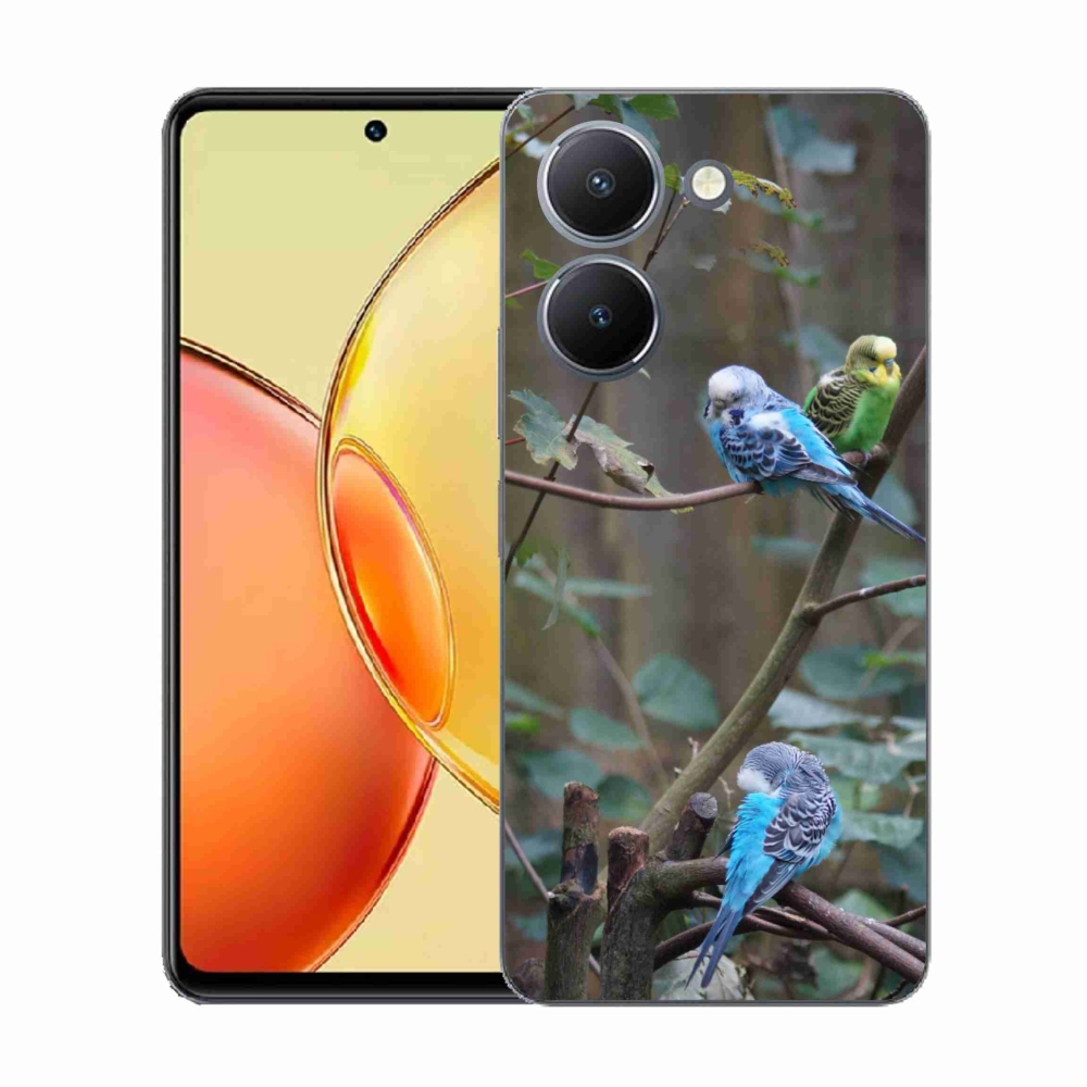 Gelový kryt mmCase na Vivo Y36 - papoušci na větvi