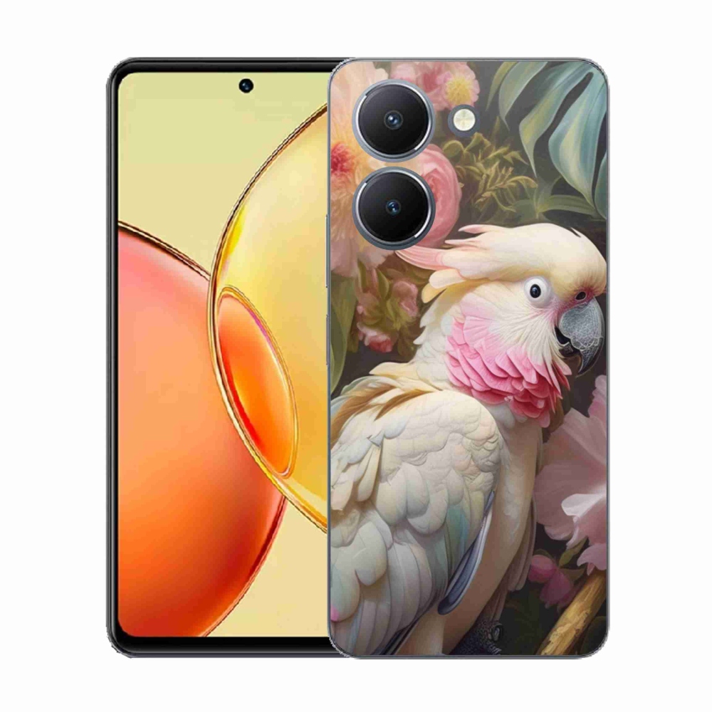 Gelový kryt mmCase na Vivo Y36 - papoušek kakadu růžový 2