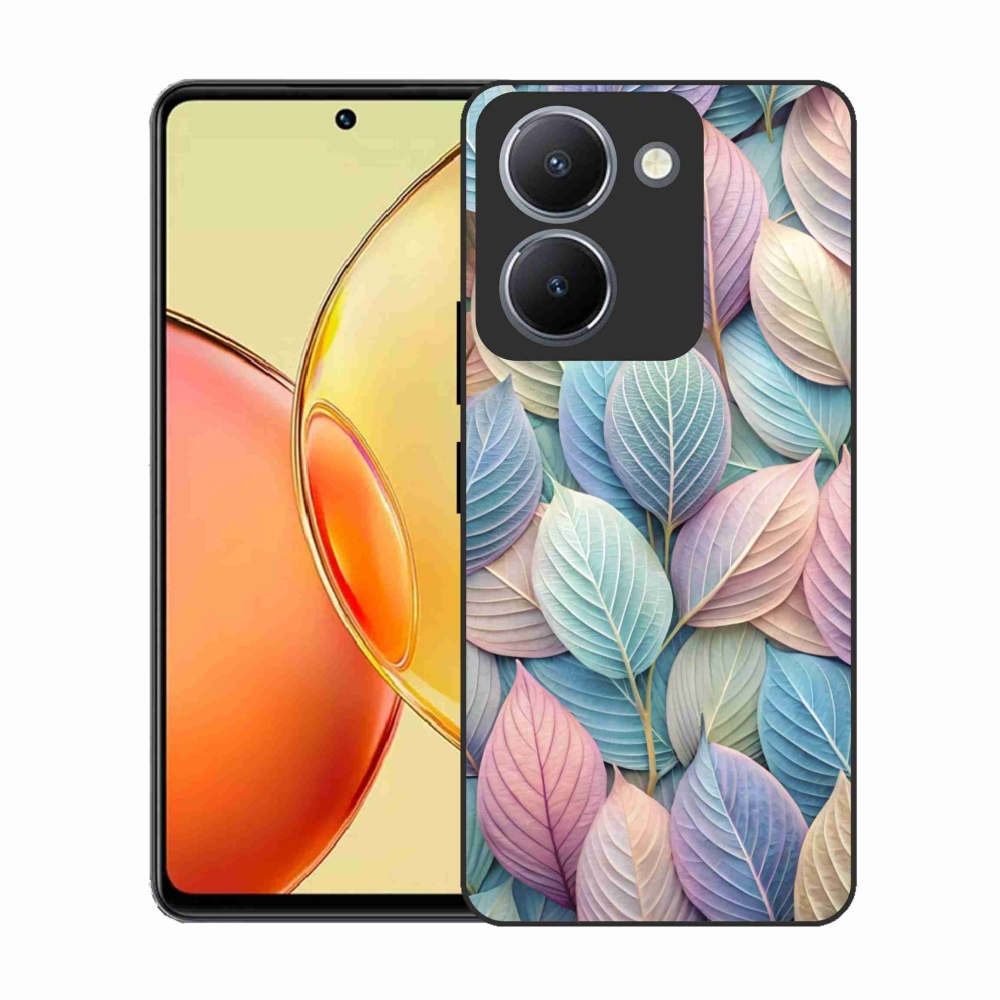 Gelový kryt mmCase na Vivo Y36 - pastelové listy
