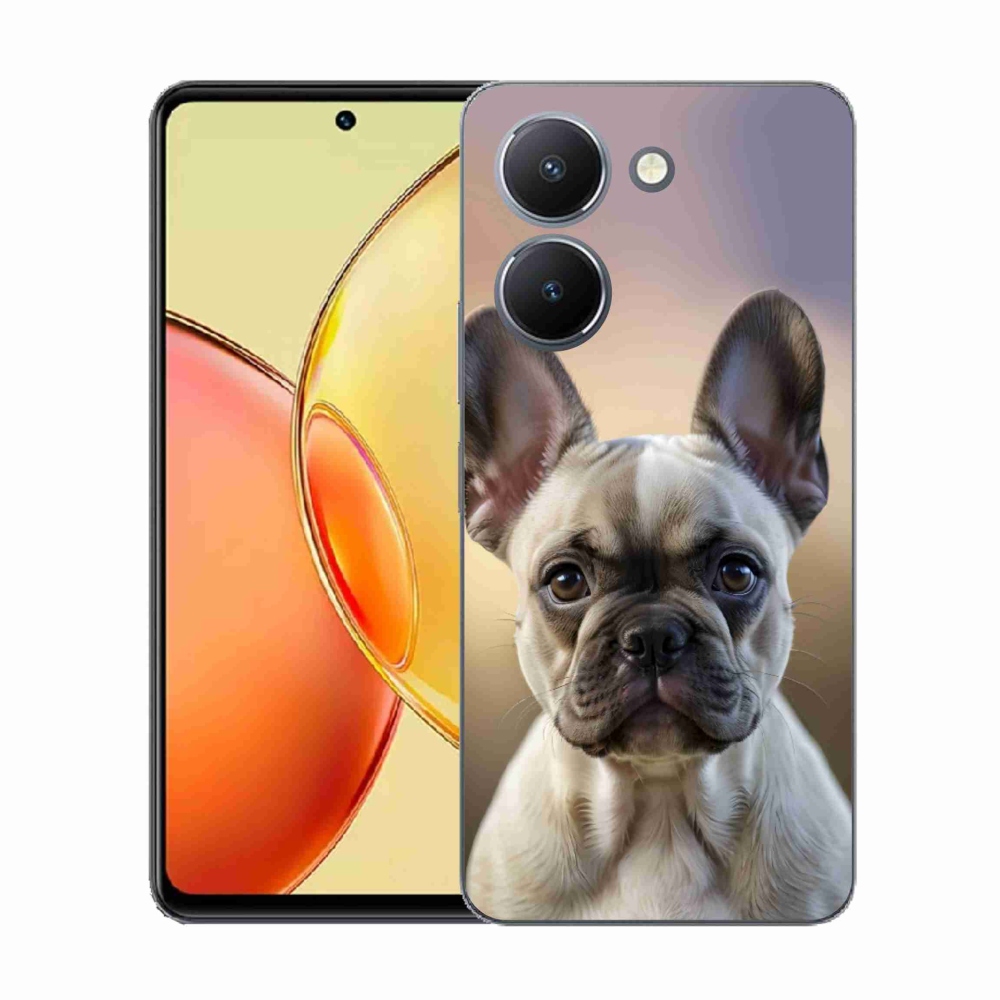 Gelový kryt mmCase na Vivo Y36 - roztomilý francouzský buldoček