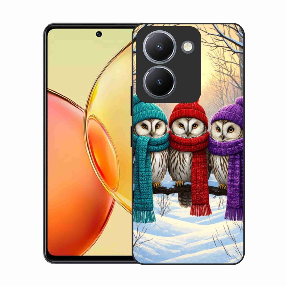 Gelový kryt mmCase na Vivo Y36 - soví přátelé