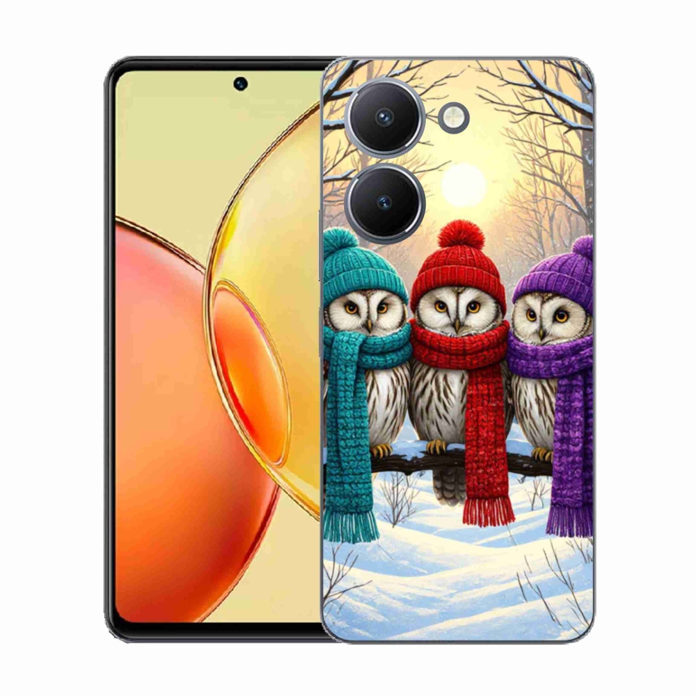 Gelový kryt mmCase na Vivo Y36 - soví přátelé