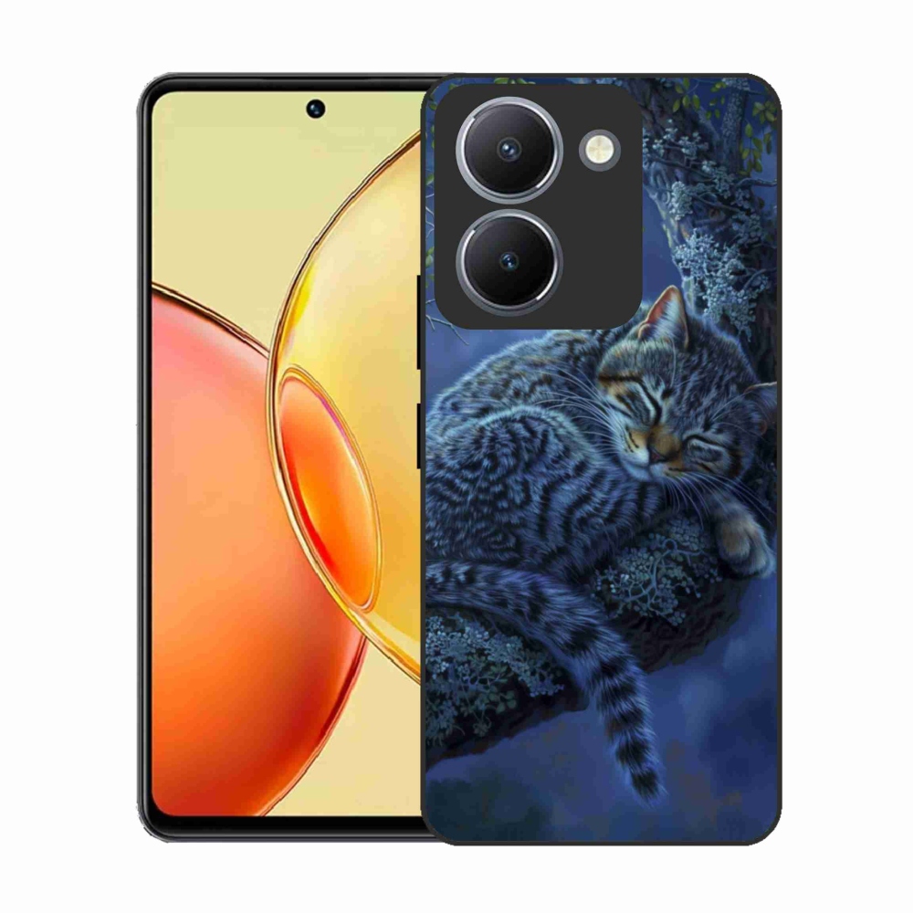Gelový kryt mmCase na Vivo Y36 - spící kočka