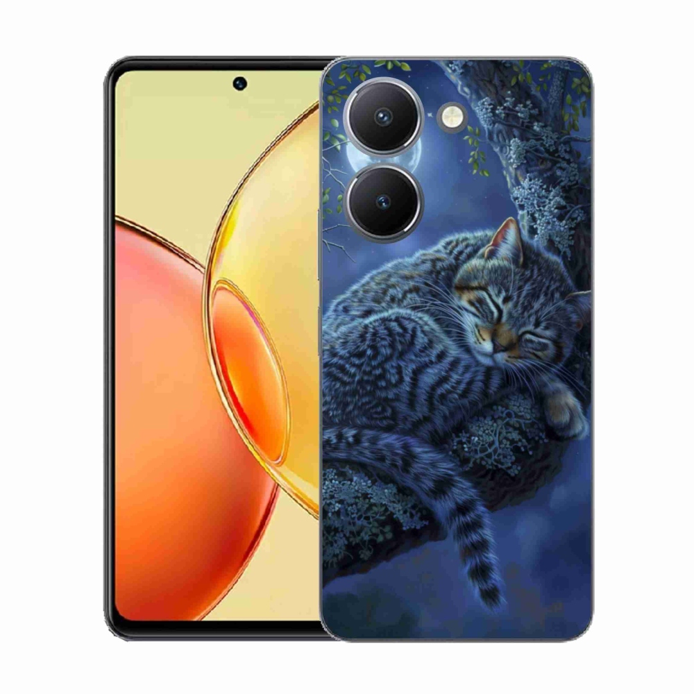 Gelový kryt mmCase na Vivo Y36 - spící kočka