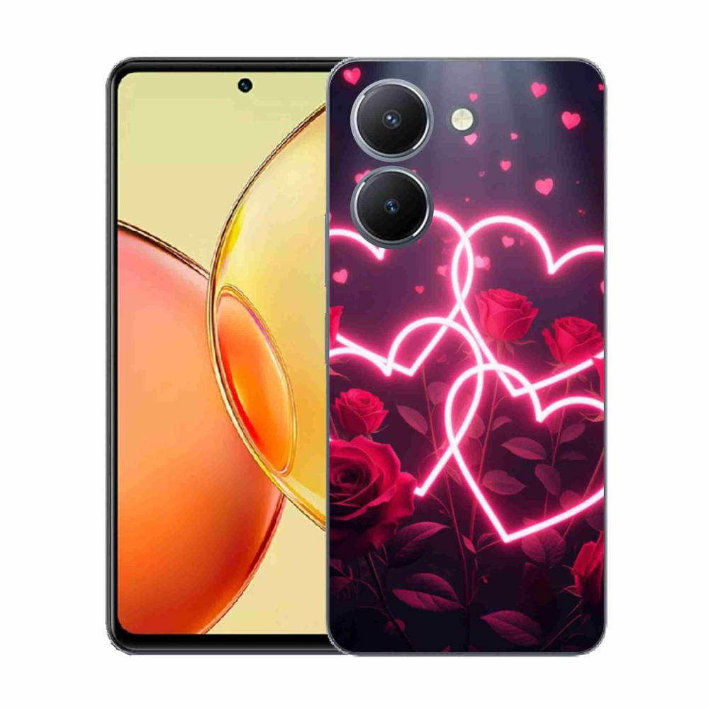 Gelový kryt mmCase na Vivo Y36 - srdce lásky