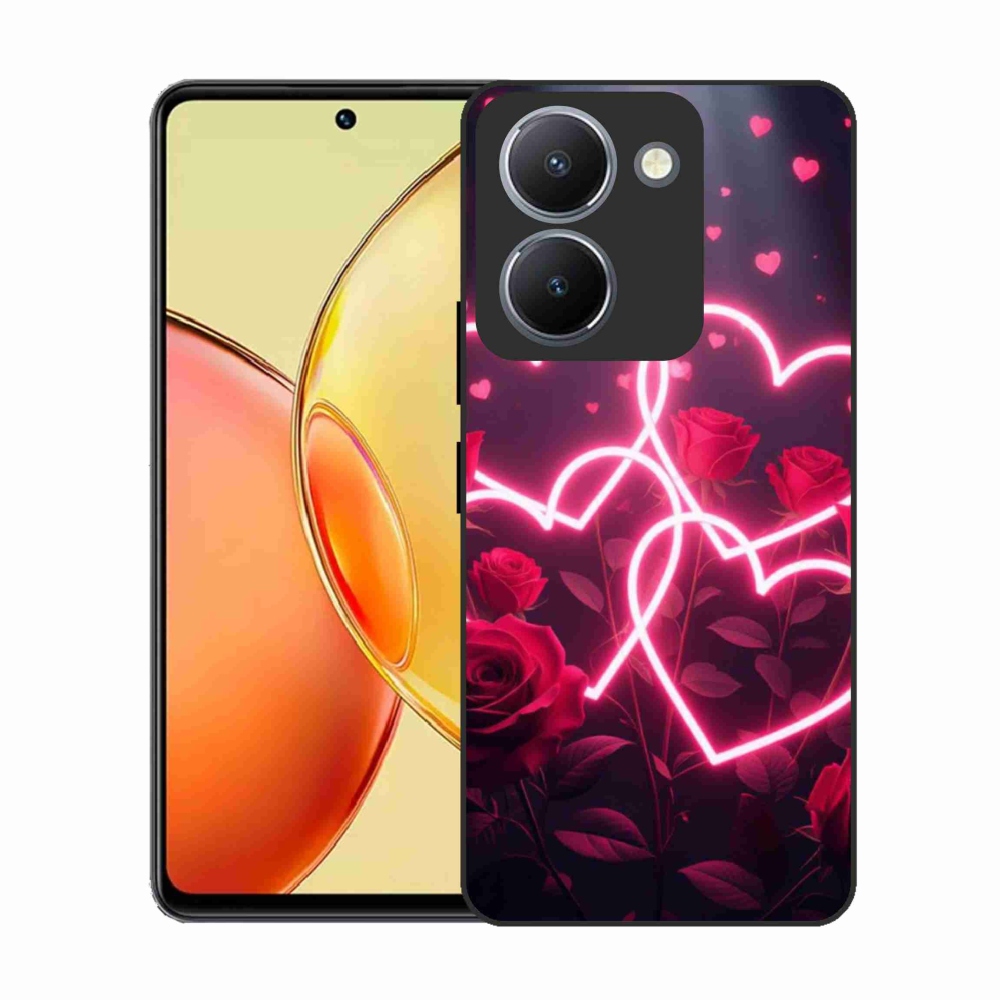 Gelový kryt mmCase na Vivo Y36 - srdce lásky