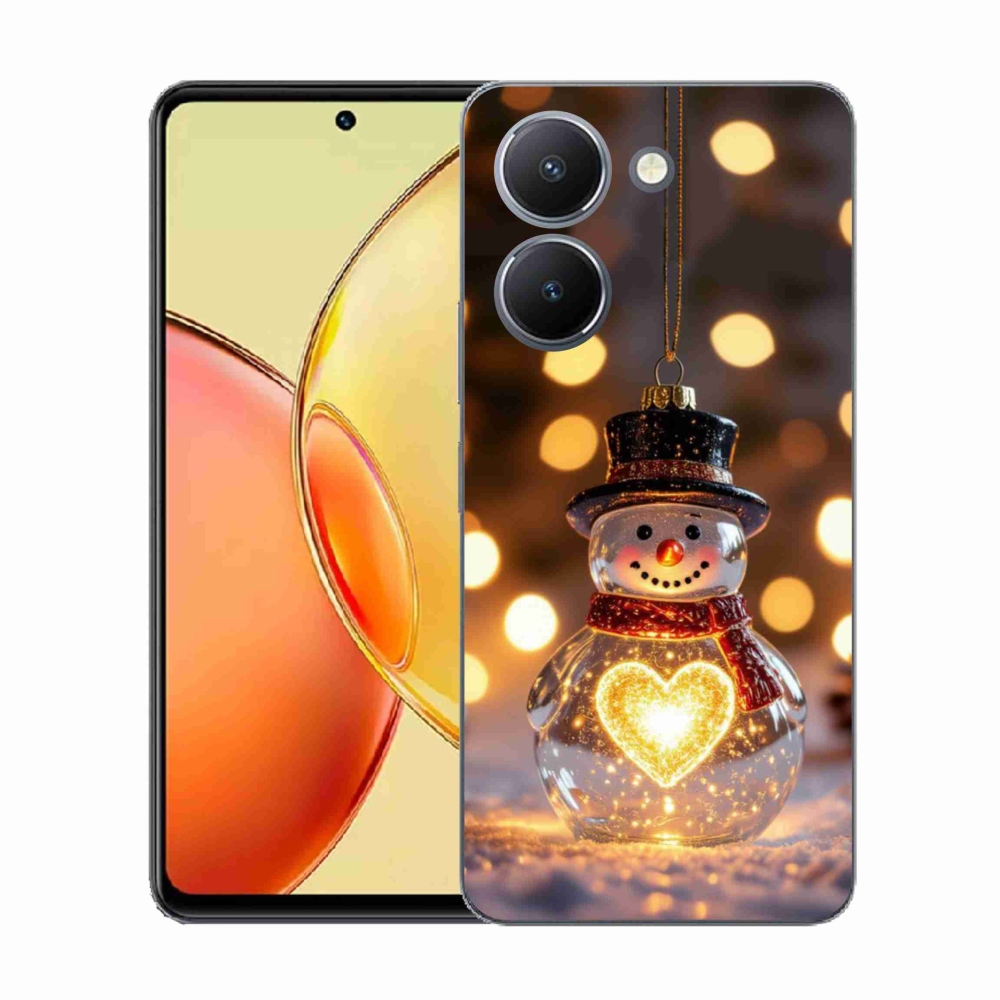 Gelový kryt mmCase na Vivo Y36 - svítící vánoční sněhulák