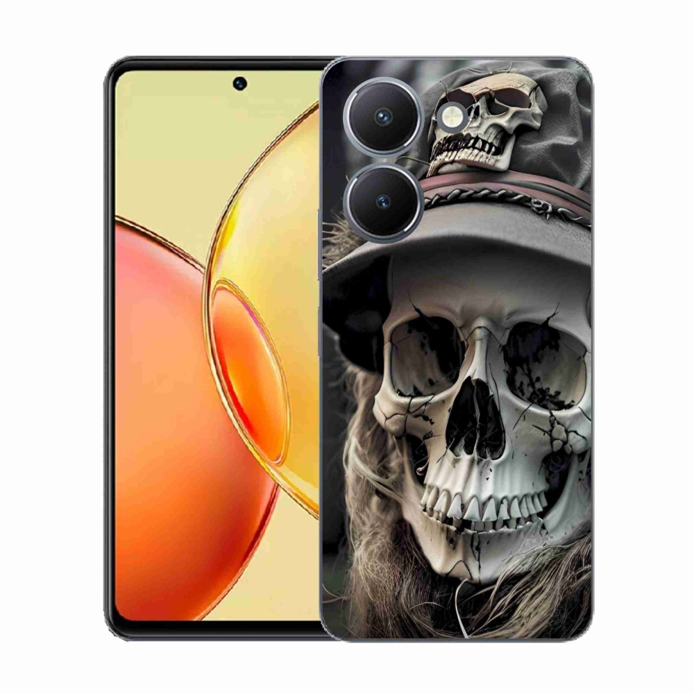 Gelový kryt mmCase na Vivo Y36 - temná lebka