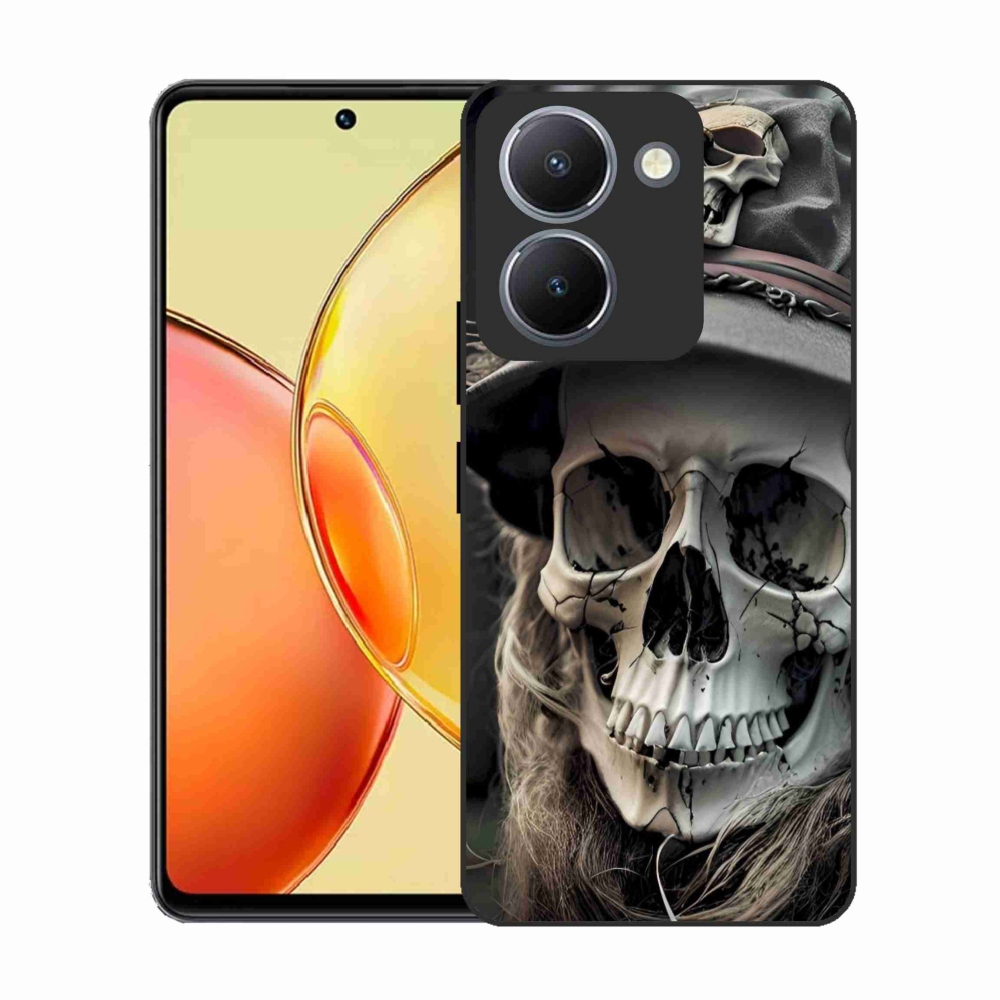 Gelový kryt mmCase na Vivo Y36 - temná lebka