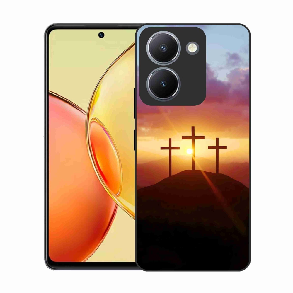 Gelový kryt mmCase na Vivo Y36 - tři kříže