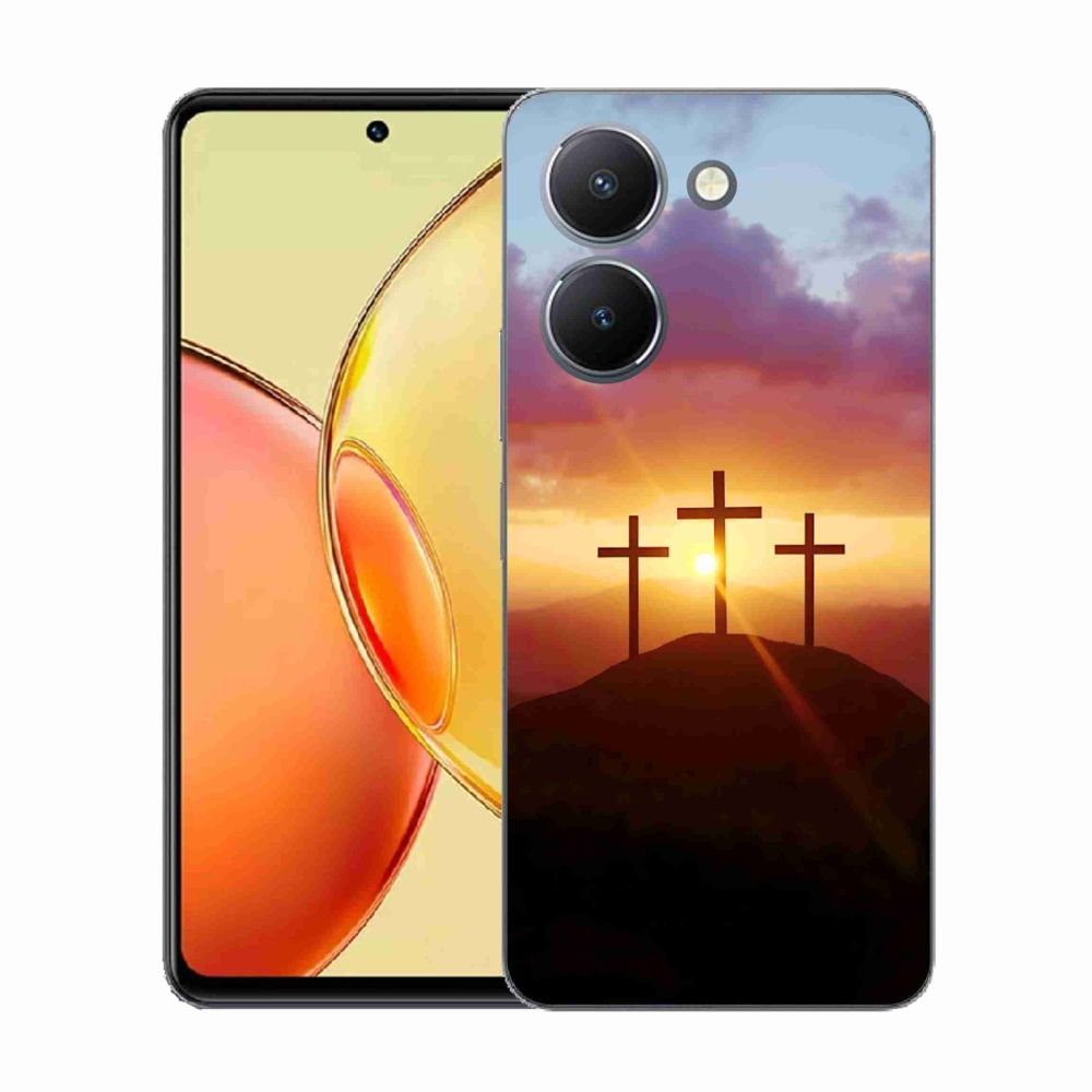 Gelový kryt mmCase na Vivo Y36 - tři kříže